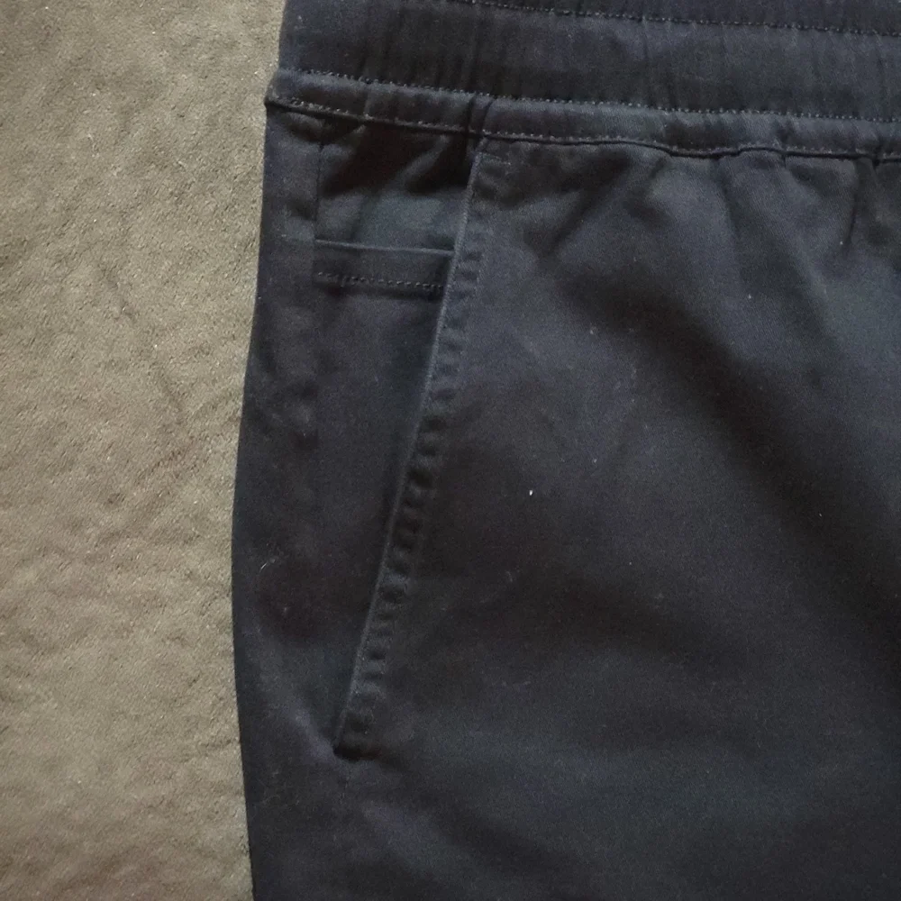 Men's Black Drawstring Jogger Pants - Picture 6 of 10